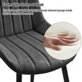 thumbnail image 2 of Clipop Faux Leather Dining Chairs Set of 2, Mid Century Modern Armless Chair,for Kitchen,Gray, 2 of 9