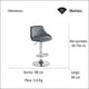 thumbnail image 3 of SET DE 2 BANCOS PARA BARRA HOMEASY Con respaldo Gris, 3 of 6