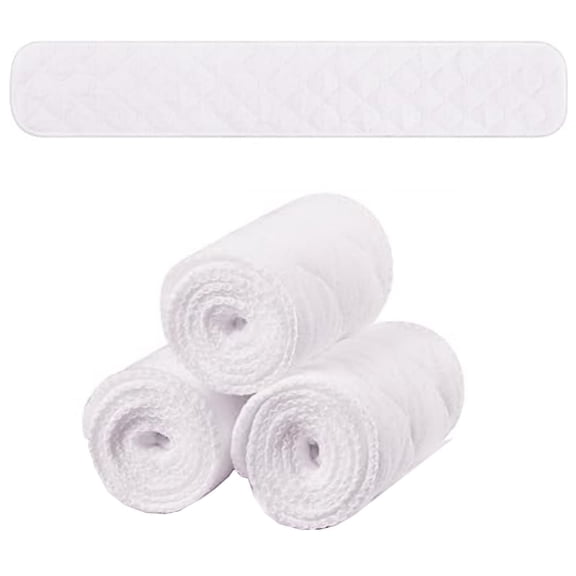 Scheam White Bra Liners,3 Pack Breathable Under Breasts Pads,Reusable Absorbent Sweat Pads,17 x 3 Inch Washable Breasts Liners,for Women Absorb Sweating Breastfeeding