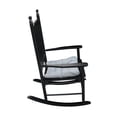 thumbnail image 2 of Wooden Rocking Chair Porch Rocker Indoor or Outdoor Chair, Black 24.5 x 32.85 x 45.25 inches, 2 of 7