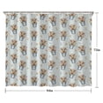 thumbnail image 5 of Blue Highland Cow Bucket Flower Pattern Shower Curtain 84"x72" ,Bathroom Decorative Shower Curtains Set with 12 Hooks,Modern Waterproof Washable Shower Curtain, 5 of 6