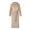 Beige, variant on Women's Plush Velour Bathrobe, Soft Warm Loungewear, Full-Length, Small, White