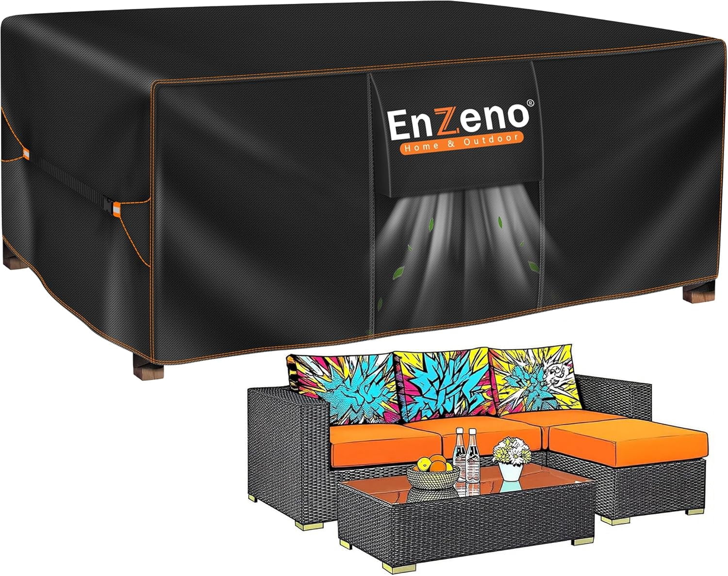 Heavy Duty Waterproof Rectangular Patio Furniture Set Cover Weatherproof Outdoor Sectional Sofa Couch Garden Dining Table Chair Protector