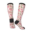 thumbnail image 4 of Daiia Sports Socks Rose Flowers Printed Novelty Crew Socks for Men Women Knee High Socks Cotton Socks Soft & Breathable Support Unisex Socks, 4 of 9
