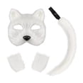 thumbnail image 1 of Guardurnaity Kit completo máscara de disfraz lista para fiesta imprescindible para decoración de fiesta de Halloween máscaras de Halloween Disfraces de disfraces blanco, 1 of 6