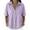 02-Light Purple, variant on Women's Button Down Collared Shirt Short Sleeve Linen Blend Casual Loose Fit V Neck Summer Work Blouse Top 01-Khaki XXL