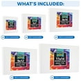 thumbnail image 2 of KEFF Stretched Canvas for Painting - 10-Pack - 2 of Each 4x4, 5x7, 8x10, 9x12 and 11x14 Canvas - 100% Cotton Pre-Primed, Great for Pouring, Acrylic, Oil, Wet and Dry Art Media, 2 of 7