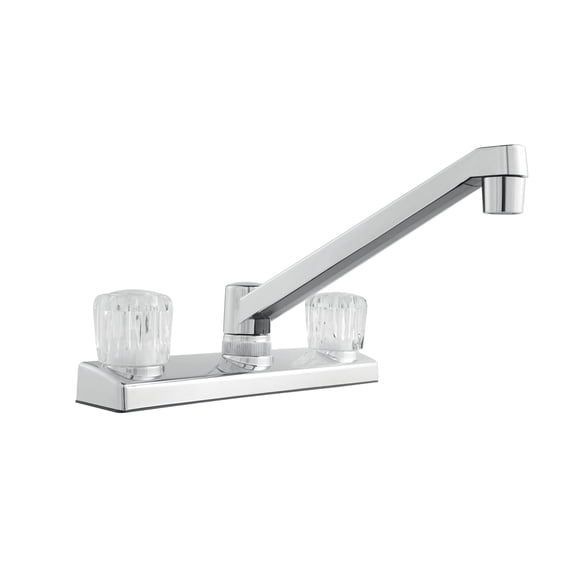 WMF-8237A-CP - Kitchen Faucet with Dual Acrylic Handles, Chrome Finish, Nonmetallic Body