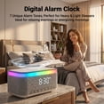 thumbnail image 6 of VOLIVO RGB 5.3 Bluetooth Speaker with Digital Alarm Clock, 15W Wireless Charging, FM Radio, White Noise Sound Machine, 6 of 9