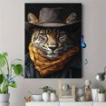 thumbnail image 4 of Qisvanset 12x16 Inch 2D Flat Framed Canvas Art, Western Leopard Cowboy Hat Wild West Country Home Wall Decor, 4 of 5