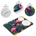 thumbnail image 3 of Yayeee Dish Drying Mat for Kitchen Counter 16"x18" Microfiber Absorbent Pad, Yellow Floral Flamingo, 3 of 7