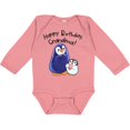 thumbnail image 3 of Inktastic Happy Birthday, Grandma Cute Penguins Boys or Girls Long Sleeve Baby Bodysuit, 3 of 5