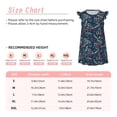 thumbnail image 3 of Gukieu Merry Christmas Winter Leaves Snowflakes Print Girls' Flying Sleeves Nightdress, Round Neck Sleeveless Princess Dress, Nightgown and Home Clothes-XX-Large, 3 of 6