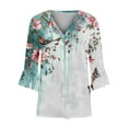 thumbnail image 5 of LOVZFMLL Cardigan pour Femmes Cardigan à Boutons Veste Imprimée Manches 3/4 Col Cardigan Imprimé Veste Cardigan Décontractée Veste Cardigan, 5 of 5