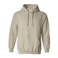 thumbnail image 2 of Gildan Men's Hooded Sweatshirt Sand Color with Pocket - Warm Fleece Cozy Heavy Blend 50/50 Cotton/Polyester, Pack 3, Size-XL | Casual Hoodie, 2 of 5