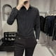 thumbnail image 2 of Camisas y blusas de manga larga a rayas para hombre, camisas y blusas para hombre, botones, primavera, corte ajustado, venta al por mayor, algodón, alta calidad, ropa fresca S, 2 of 5