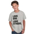 thumbnail image 3 of Love God and Others Christian Quote Crewneck T Shirts Boy Girl Teen Brisco Brands L, 3 of 6