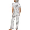 thumbnail image 2 of Cosabella Bella Print Short Sleeve Top & Pant PJ Set (AMORP9645),2X,Diamond White/Navy, 2 of 3