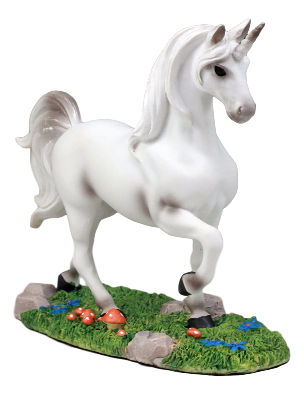 Ebros Enchanted Forest Glade Strolling Unicorn Figurine Decorative Statue 6.75"Long