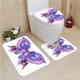 thumbnail image 1 of Juego de alfombras de baño de 3 piezas ABPHQTO Mariposa pintada fantástica, 1 of 2