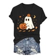 thumbnail image 7 of Akiihool Halloween Shirt Womens Oversized Tshirt Flower Graphic Tees Nashville Music Short Sleeve Shirts Summer Casual Loose Beach Tops (Black,XL), 7 of 7