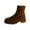 Deep Saddle Tan/ Whisky/Burnished Calf/KidSuede, variant on Womens Colbie Suede Leather Trim Ankle Boots