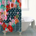 thumbnail image 4 of Pioneer Flower Floral Print Pattern Shower Curtain 72"x84" ,Bathroom Decorative Shower Curtains Set with 12 Hooks,Modern Waterproof Washable Shower Curtain, 4 of 6