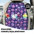 thumbnail image 5 of Naloa Skull rainbow color 2Pcs Anti-Kick Back Seat Cover Kick Mat, Car Seat Protector with 3 Storage Pockets, 5 of 8