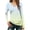 Yellow, variant on ZUKMRJPC Women's V Neck Long Sleeve T Shirts Fashion Gradient Color Casual Lightweight Tunic Tops Slim Fit Soft Comfy Basic Tees