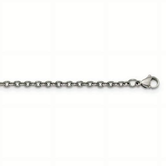 Primal Steel Titanium Polished 2.9mm Cable Chain