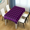 thumbnail image 7 of Unbreakable Square Tablecloths with Dust and Wrinkle Resistance-54x54In, Purple and Black Plaid Wedding Kitchen Picnic Buffet Holiday Party House Decor, 7 of 7