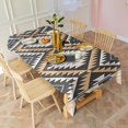 thumbnail image 4 of Brown Geometric Triangle Diamond Pattern Rectangle Tablecloth 60"x102",Waterproof Polyester Rectangle Table Cloth, Wipeable Spillproof Polyester Tablecloth for Dining, Camping, Indoor and Outdoor, 4 of 6