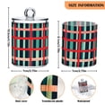 thumbnail image 5 of Yayeee 4 Pack Qtip Holder Dispenser for Bathroom with Lid Cotton Swab Canister, Green Plaid, 5 of 6