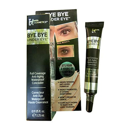 Bye Bye Under Eye Full Coverage Anti-Aging Waterproof Concealer 0.11 FL OZ It Cosmetics - 0.11 fl. oz / 3.12 ml (travel (Best Full Coverage Under Eye Concealer)