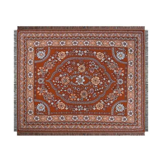Manta de punto para sofá, manta con estampado de flores, decorativa, suave, para pícnic, playa, para oficina, sofá, dormitorio al aire libre estilo E