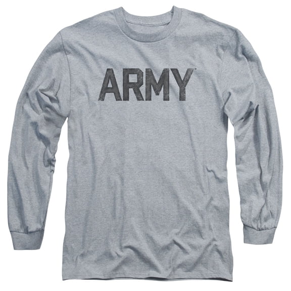 Army Star Long Sleeve T-Shirt Adult 18/1 Athletic Heather