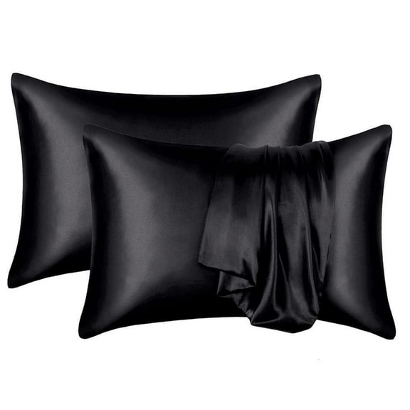 Pack Of 2 Pillow Covers Silk Like Smooth Pillowcases For Hair And Skin 50x66cm