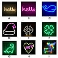 thumbnail image 4 of Advancent Lámparas de neón LED Letrero Colgante de pared Iluminación decorativa hola Color cálido Iluminación navideña Vistoso Advancent HA062182-09B, 4 of 6