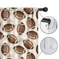 thumbnail image 4 of Blackout Kids Curtains,Brown Footballs on Beige Pattern Childrens Insulated Curtains Set Of 2,Bedroom Essentials,Toddler Room Decor 42"x84", 4 of 5