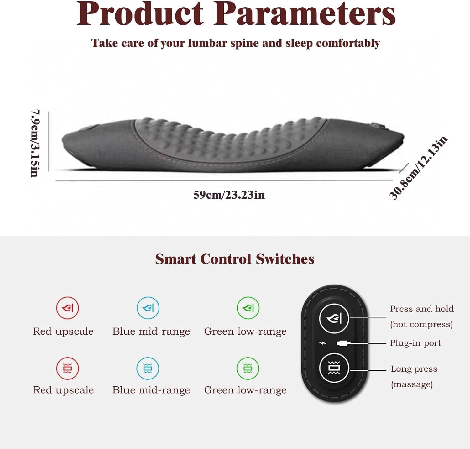 KANOHENO Triple Fusion Back Massager with Traction, Vibration & Heat, Relieves Tension and Muscle Pain – Deep Tissue Relaxation for Back, Neck, Shoulders & Legs