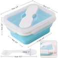 thumbnail image 2 of Fiambrera de silicona, caja Bento, contenedor de almacenamiento de alimentos plegable con tapa con Clip, 1 Uds. oso de fresa Electrónica, 2 of 5