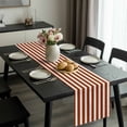 thumbnail image 2 of Burnt Orange Stripe Table Runner 72 Inches Long, Farmhouse Striped Abstract Art Kitchen Coffee Dining Table Decoration for Home Party Birthday Wedding Home Decor 14x72 Inches, 2 of 8