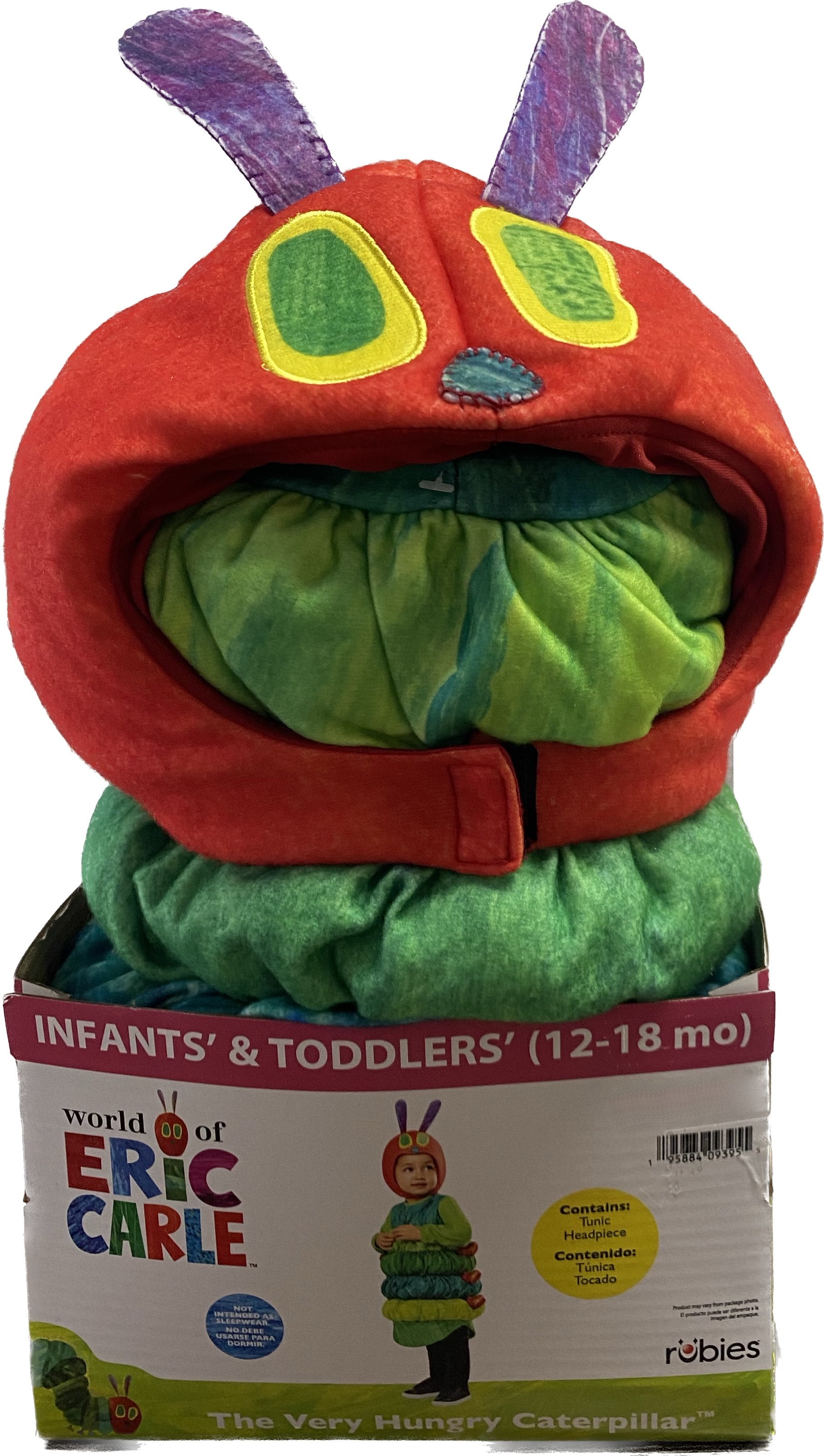 Hungry Caterpillar Halloween Costume for Toddler, Size 2T, by World of Eric Carle