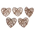 thumbnail image 1 of 5 bolas de mimbre de ratán para centros de mesa de boda, en forma de ellas Corazón Marrón 5 Piezas, 1 of 7