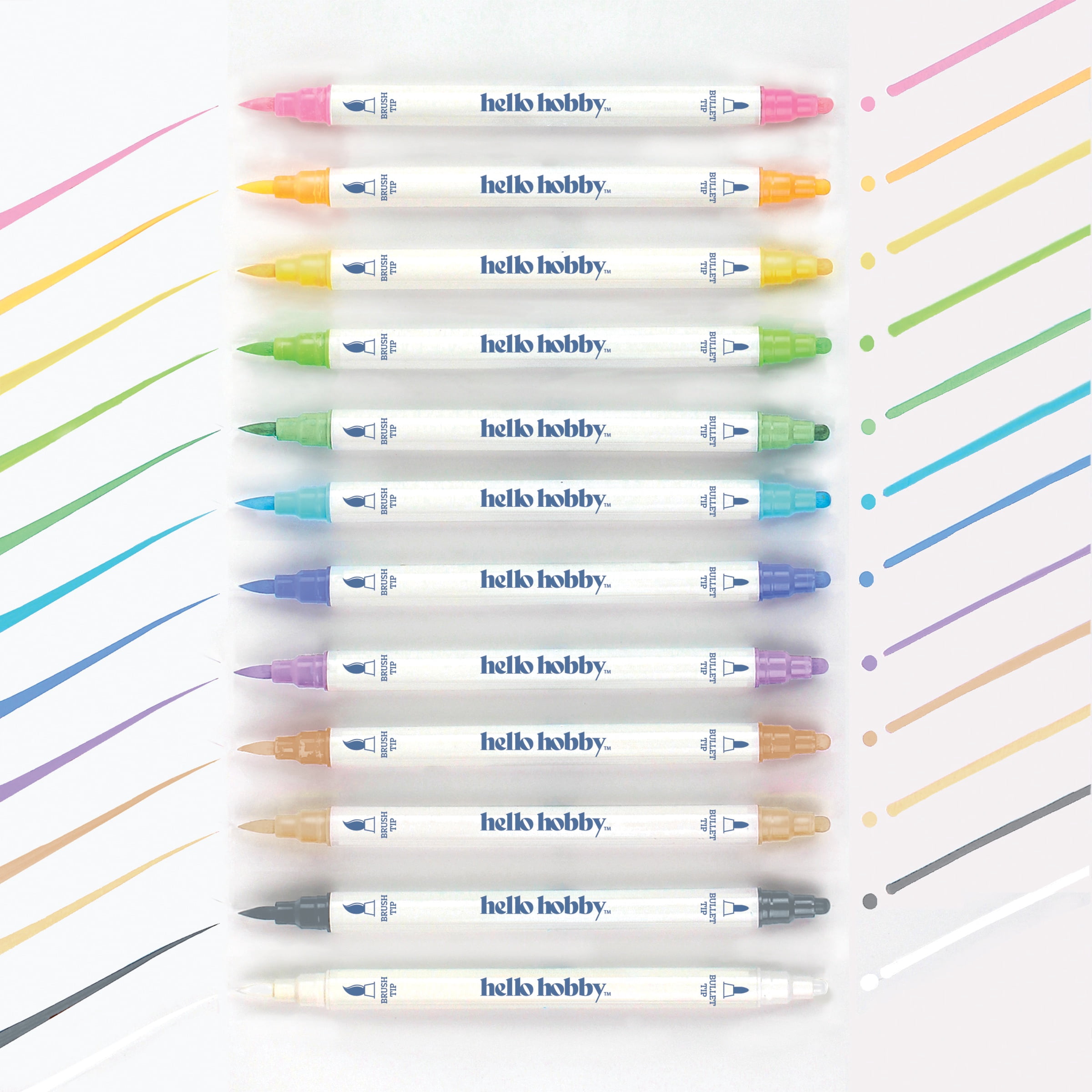 Hello Hobby Detailed Acrylic Paint Marker, 12 Count Pastel
