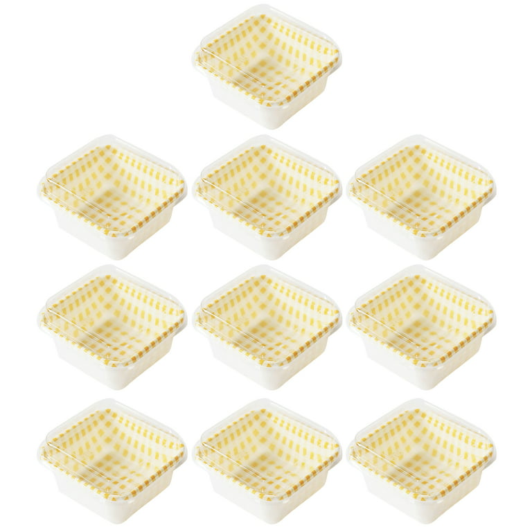 10-300 Plastic Disposable Clear Boxes for Food CAKE SIZE- 230 x 160 x 97mm  - K80