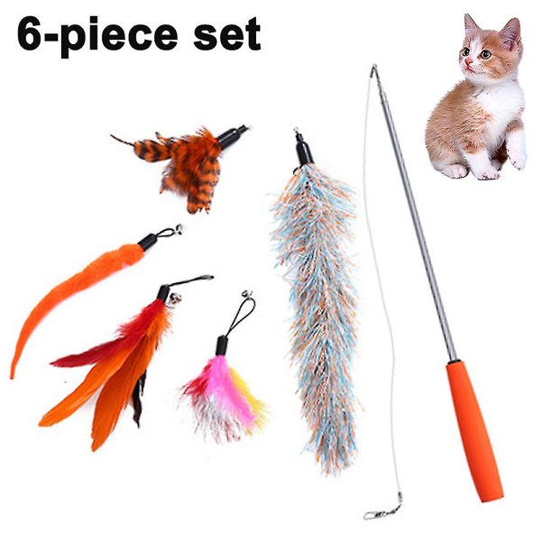 6 piezas Pet Fit For Life Worms Teaser y ejercitador, naranja