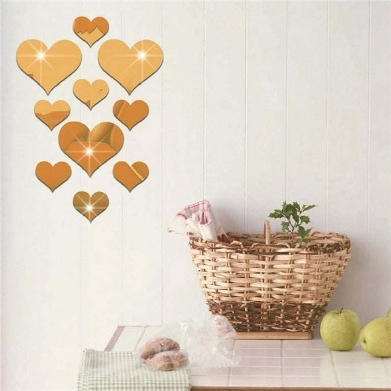 Mini Hearts Shaped Wall Stickers Diy Removable Little Hearts - Temu
