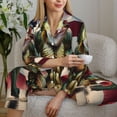 thumbnail image 6 of Yiaed giant bass with big muscles Print Pajamas Women's Long Sleeve Sleepwear Soft Button Down Loungewear Pjs Lounge Set Nightwear Womens Pajama Pants-Small, 6 of 7