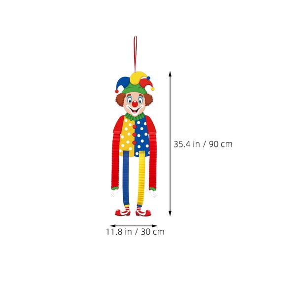 Clispeed Circus Masks Hanging Clown Decor Assorted Color 2Pcs